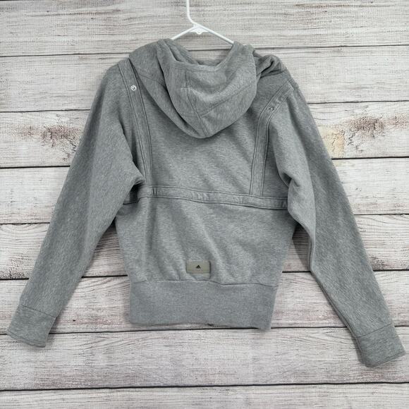 Adidas Stella McCartney Jacket Womens Small Gray Hooded Full Zip Athletic Medium - Picture 2 of 11